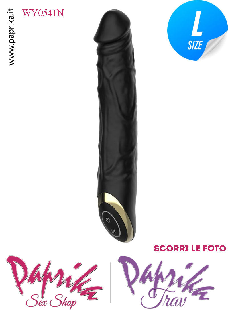 Vibratore Silicone Nero Flessibile Venature 10 Velocità Unisex 22 cm Ø 37 Vibratore Silicone Nero Flessibile Venature 10 Velocità Unisex 22 cm Ø 37