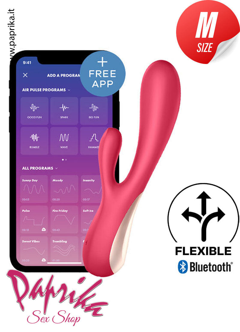 Rabbit Vibratore Clitoride Punto G Ø 35 App Control Flessibile