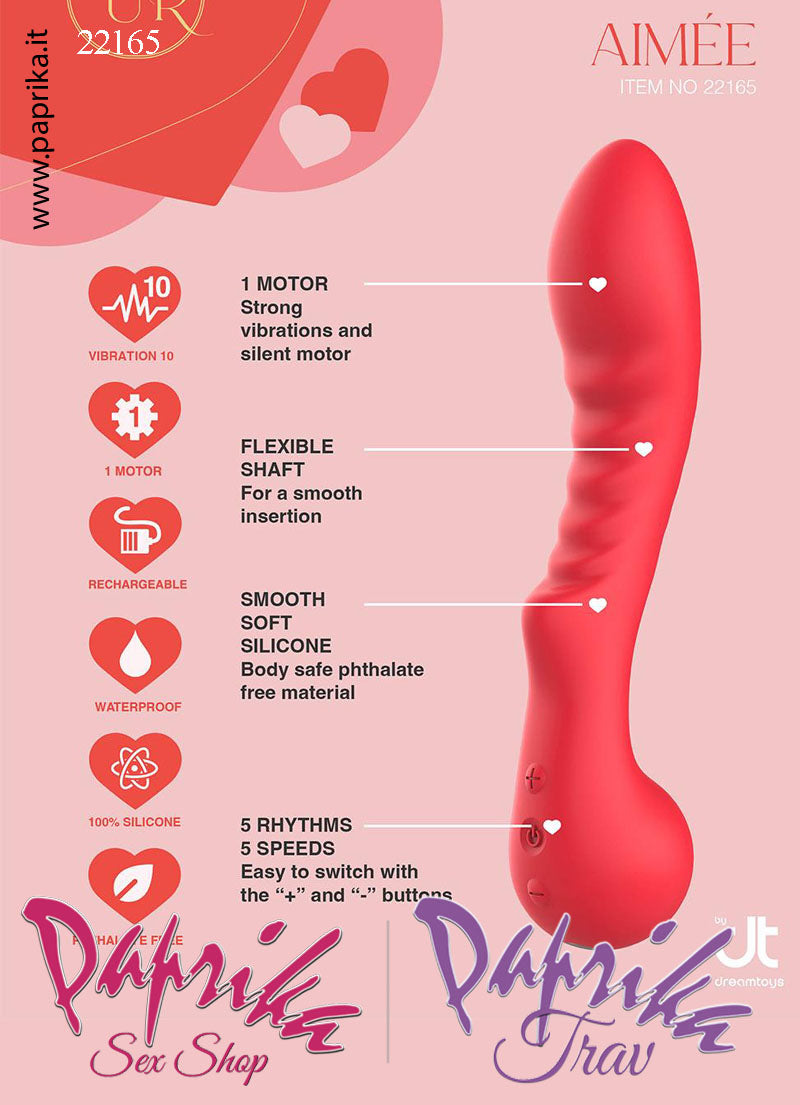 Vibratore Vaginale Punto G  10 Velocità 22 cm Ø 43 Sagomato Silicone Flessibile Vibratore Vaginale Punto G  10 Velocità 22 cm Ø 43 Sagomato Silicone Flessibile