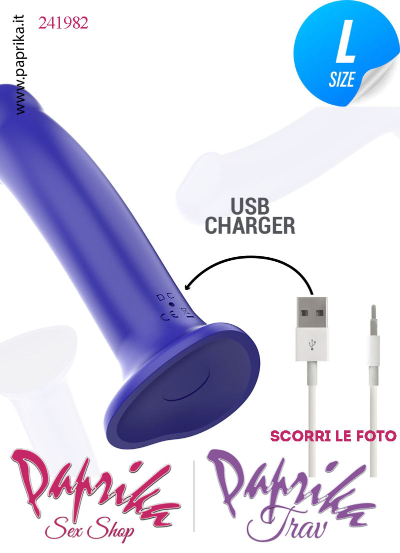 Strap-On Vibratore Liscio Silicone 10 Velocità Unisex 18 cm Ø 39 Telecomando Strap-On Vibratore Liscio Silicone 10 Velocità Unisex 18 cm Ø 39 Telecomando