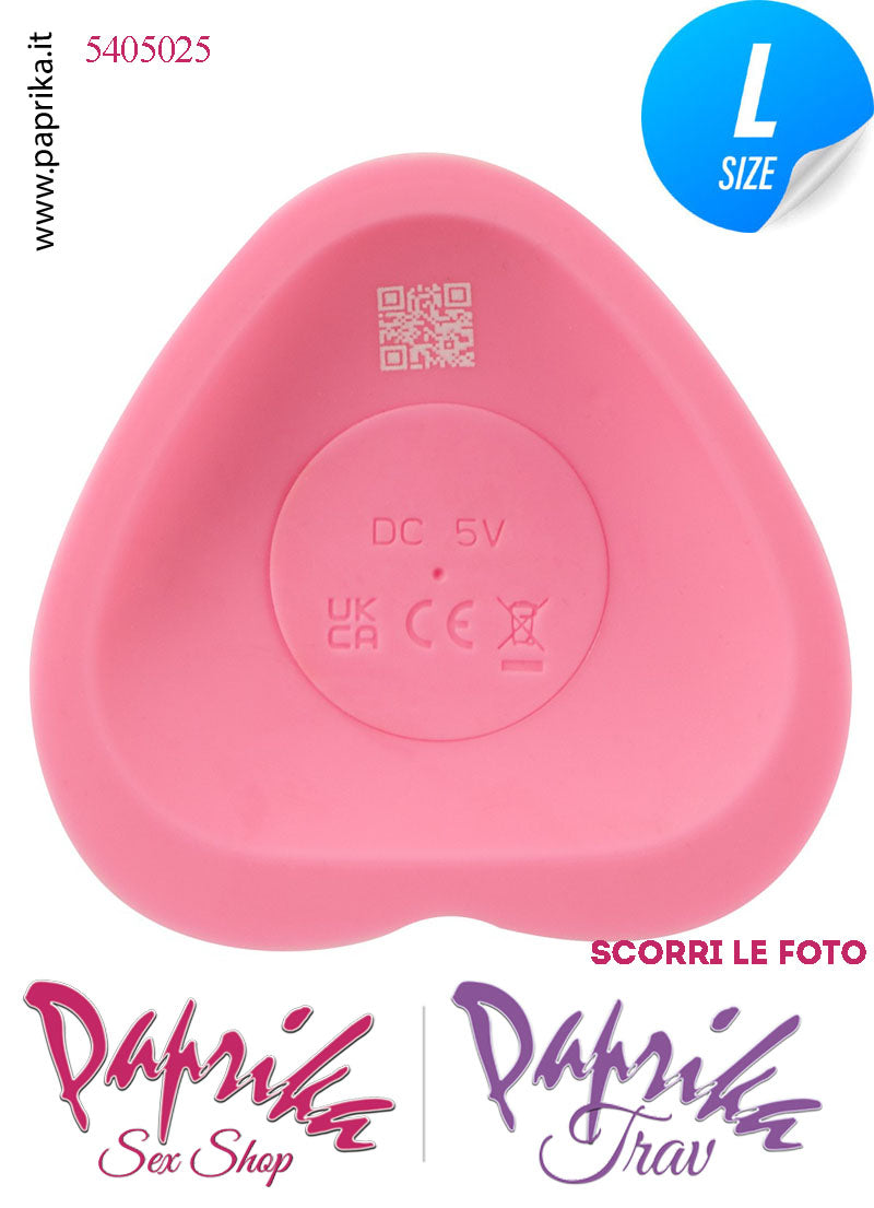 Vibratore Silicone Rosa Unisex Venature Ventosa Cuore 10 Velocità 19 cm Ø 38 Vibratore Silicone Rosa Unisex Venature Ventosa Cuore 10 Velocità 19 cm Ø 38