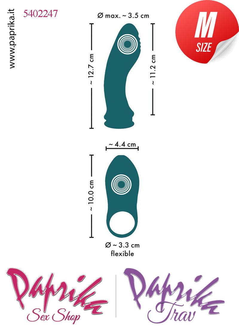 Vibratore 3 in 1 Vaginale da Inserire Clitorideo Anello Maschile 13 cm Ø 35 Silicone