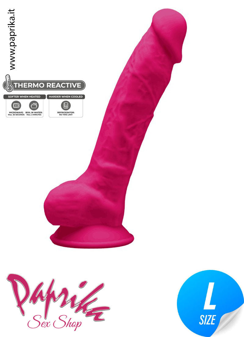 Fallo Testicoli 16 cm Ø 38 Ventosa Silicone Termoreattivo Fallo Testicoli 16 cm Ø 38 Ventosa Silicone Termoreattivo