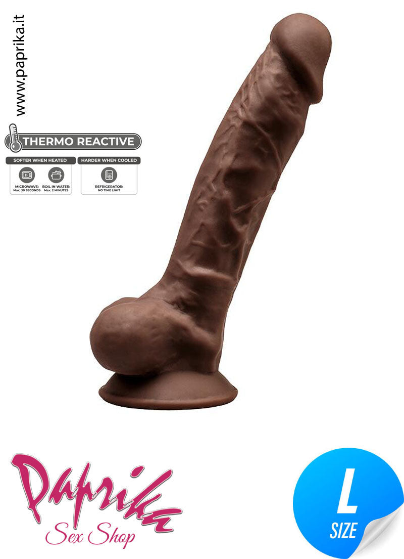 Fallo Testicoli 16 cm Ø 38 Ventosa Silicone Termoreattivo Fallo Testicoli 16 cm Ø 38 Ventosa Silicone Termoreattivo