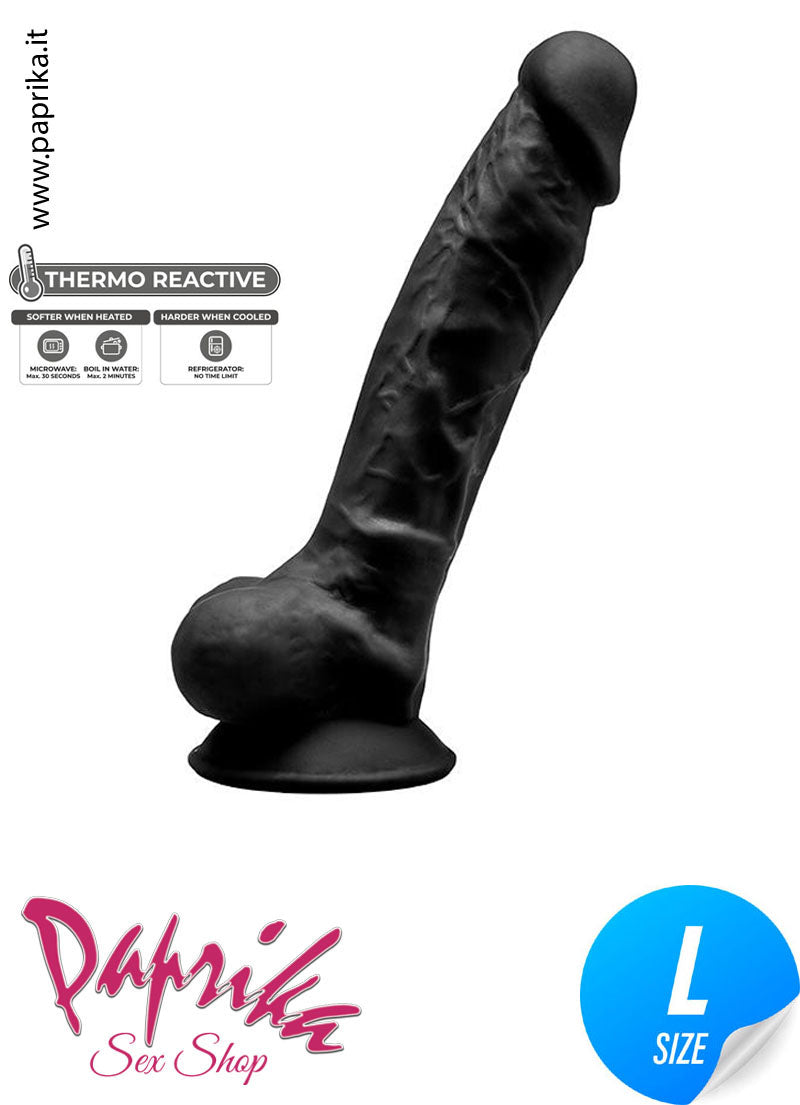 Fallo Testicoli 16 cm Ø 38 Ventosa Silicone Termoreattivo Fallo Testicoli 16 cm Ø 38 Ventosa Silicone Termoreattivo