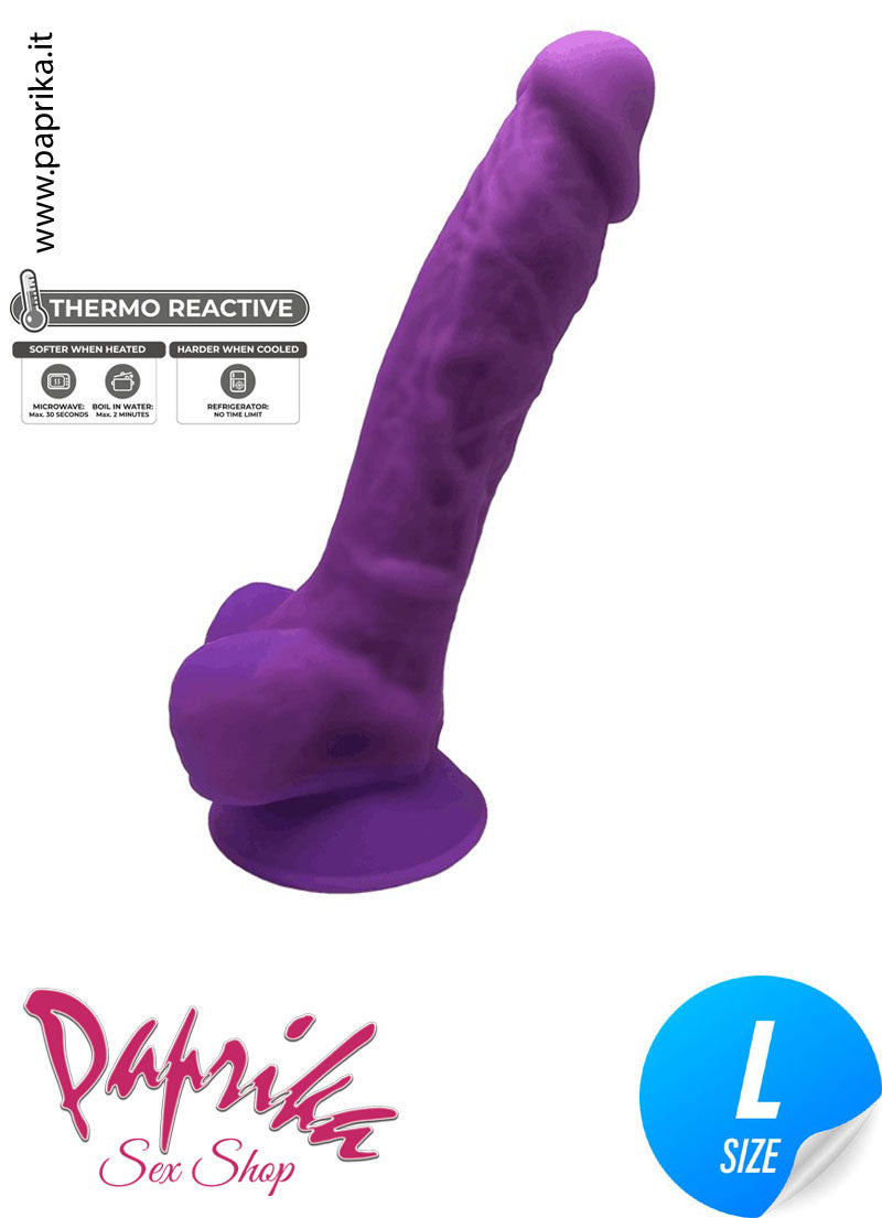 Fallo Testicoli 16 cm Ø 38 Ventosa Silicone Termoreattivo Fallo Testicoli 16 cm Ø 38 Ventosa Silicone Termoreattivo