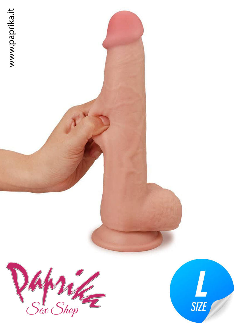 Fallo Testicoli Tpe Morbido Pelle Mobile 22 cm Ø 44 Ventosa Fallo Testicoli Tpe Morbido Pelle Mobile 22 cm Ø 44 Ventosa