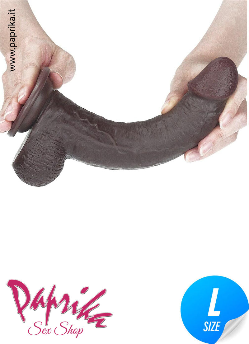 Fallo Testicoli TPE Morbido Pelle Mobile 21 cm Ø 40 Ventosa Non Vibrante Fallo Testicoli TPE Morbido Pelle Mobile 21 cm Ø 40 Ventosa Non Vibrante