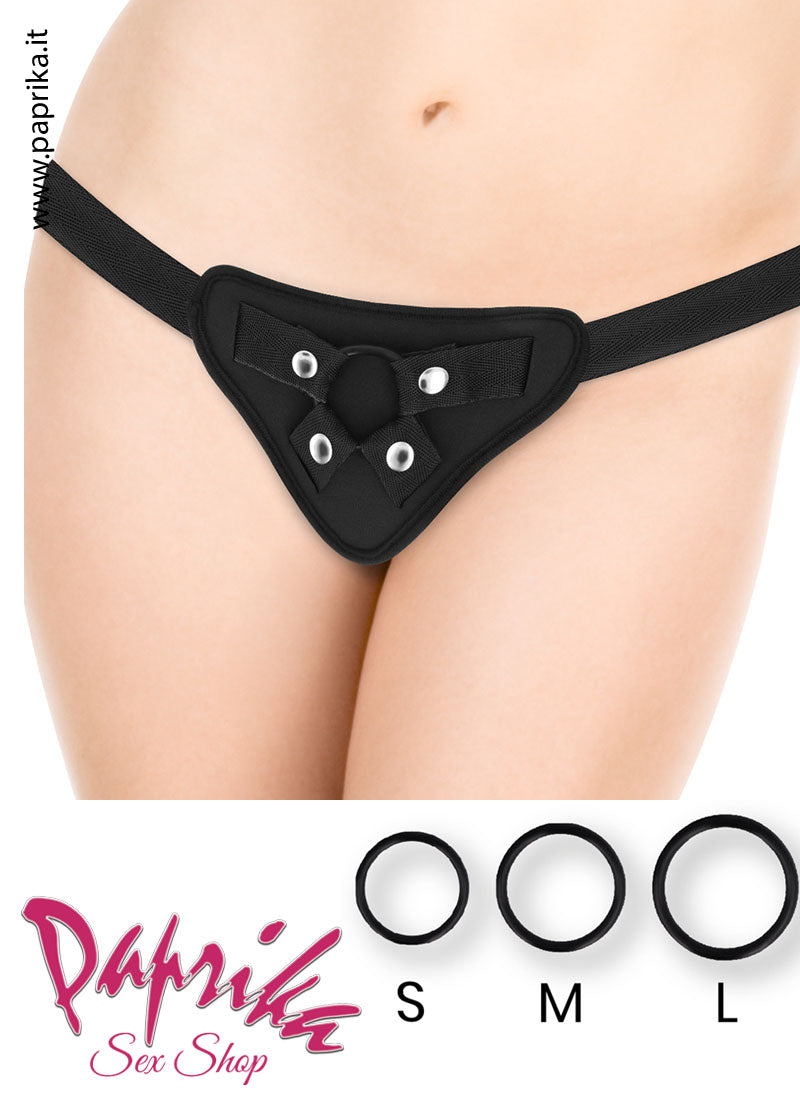 Mutanda Strap-On Unisex Tessuto Resistente 4 Anelli Gomma Sagomata Dietro Mutanda Strap-On Unisex Tessuto Resistente 4 Anelli Gomma Sagomata Dietro
