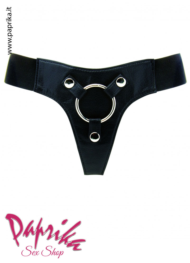 Mutanda Universale Strap-On Ecopelle Imbottitura Interna Anello Acciaio Mutanda Universale Strap-On Ecopelle Imbottitura Interna Anello Acciaio