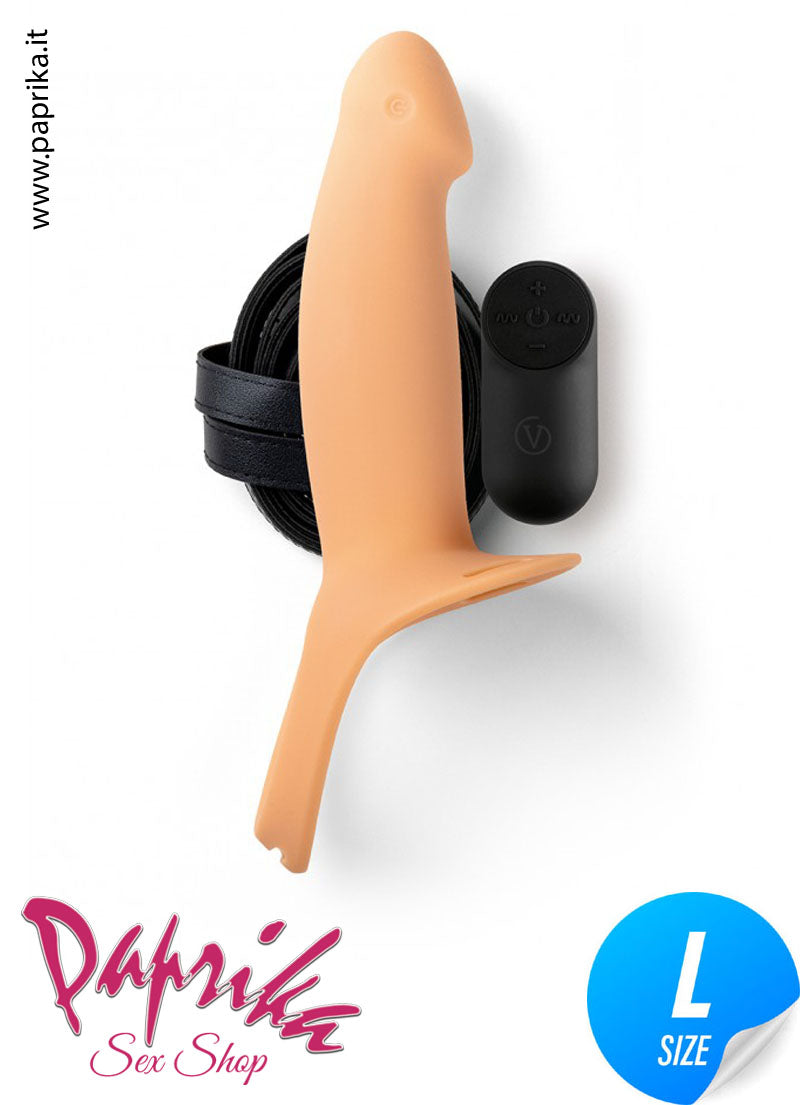 Strap-On Maschile Protesi Vuota Vibrante Telecomando 18 cm Ø Interno 40 Strap-On Maschile Protesi Vuota Vibrante Telecomando 18 cm Ø Interno 40