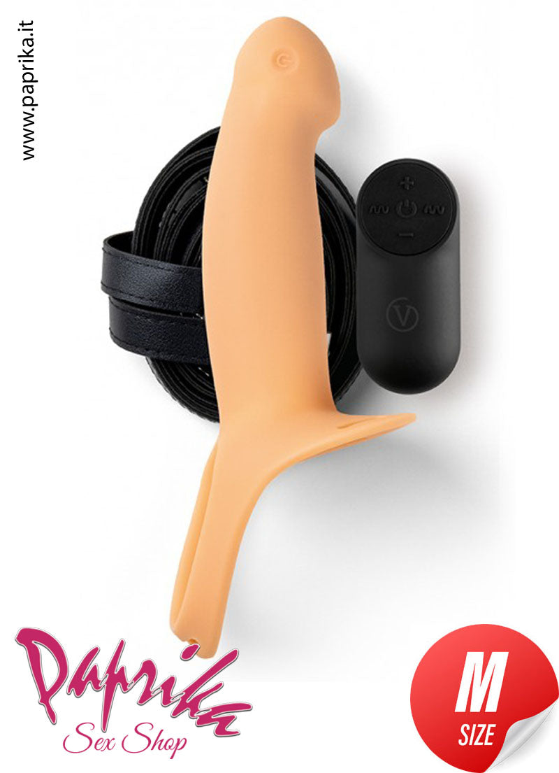 Strap-On Maschile Protesi Vuota Vibrante Telecomando 14 cm Ø Interno 35 Strap-On Maschile Protesi Vuota Vibrante Telecomando 14 cm Ø Interno 35