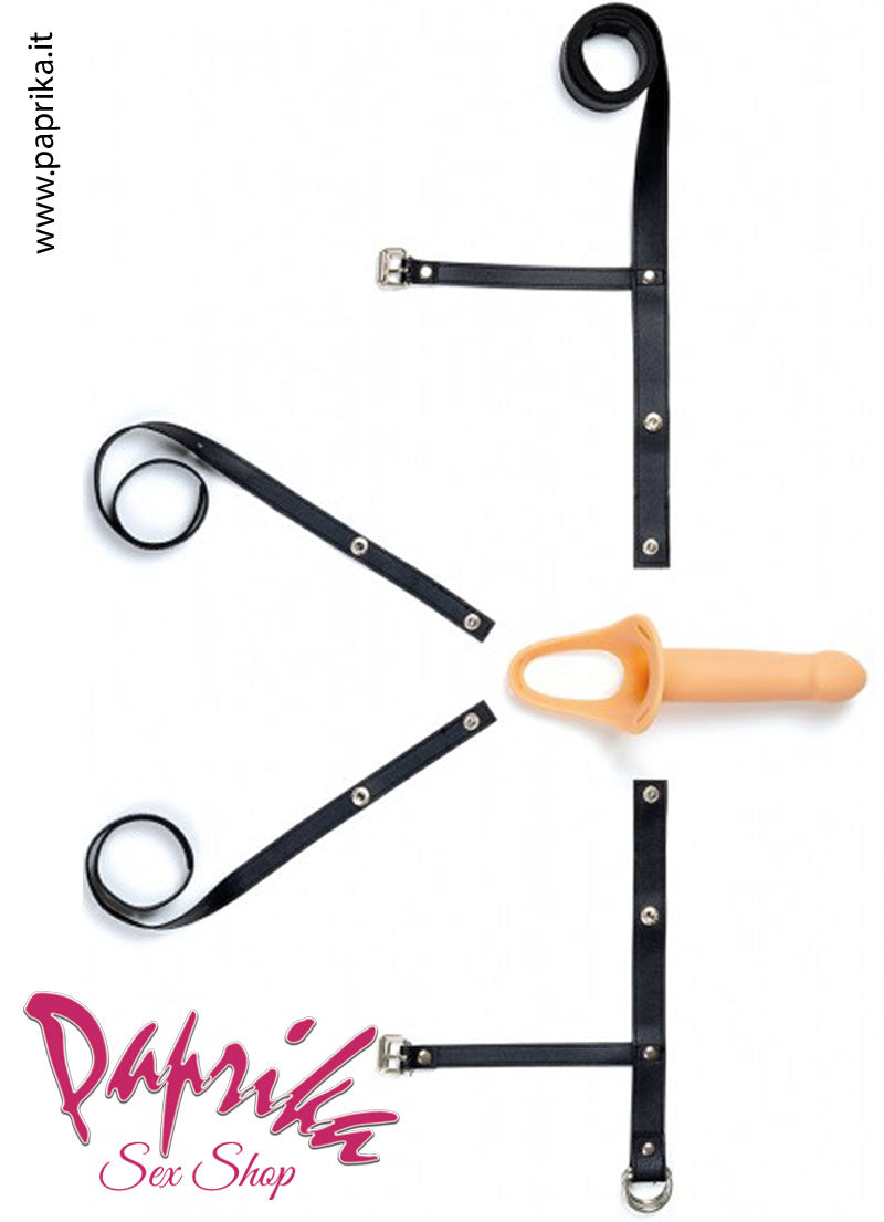 Strap-On Maschile Protesi Vuota Vibrante Telecomando 18 cm Ø Interno 40 Strap-On Maschile Protesi Vuota Vibrante Telecomando 18 cm Ø Interno 40