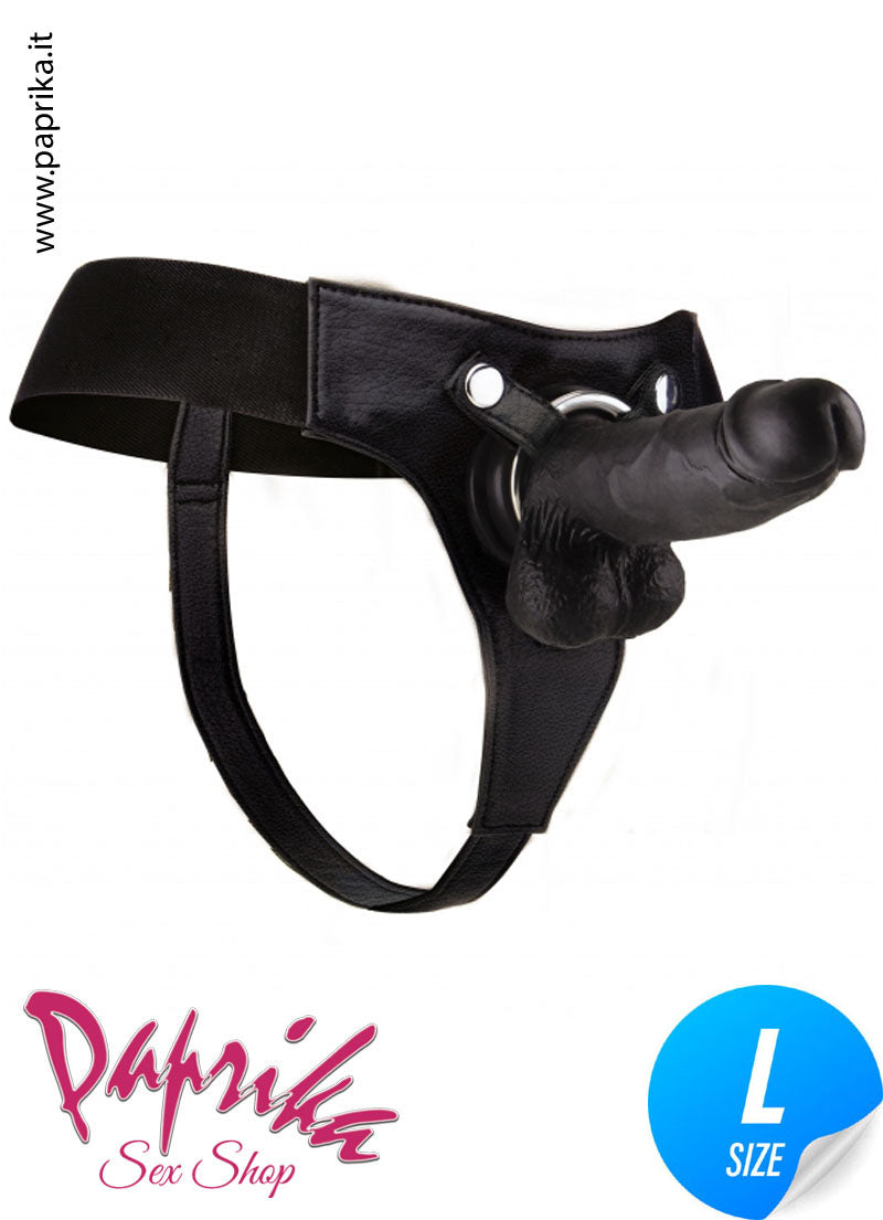 Strap-On Indossabile Fallo Pvc 18 cm Ø 40 Mutanda Pelle Elasticizzata 1 Anello Acciaio Strap-On Indossabile Fallo Pvc 18 cm Ø 40 Mutanda Pelle Elasticizzata 1 Anello Acciaio