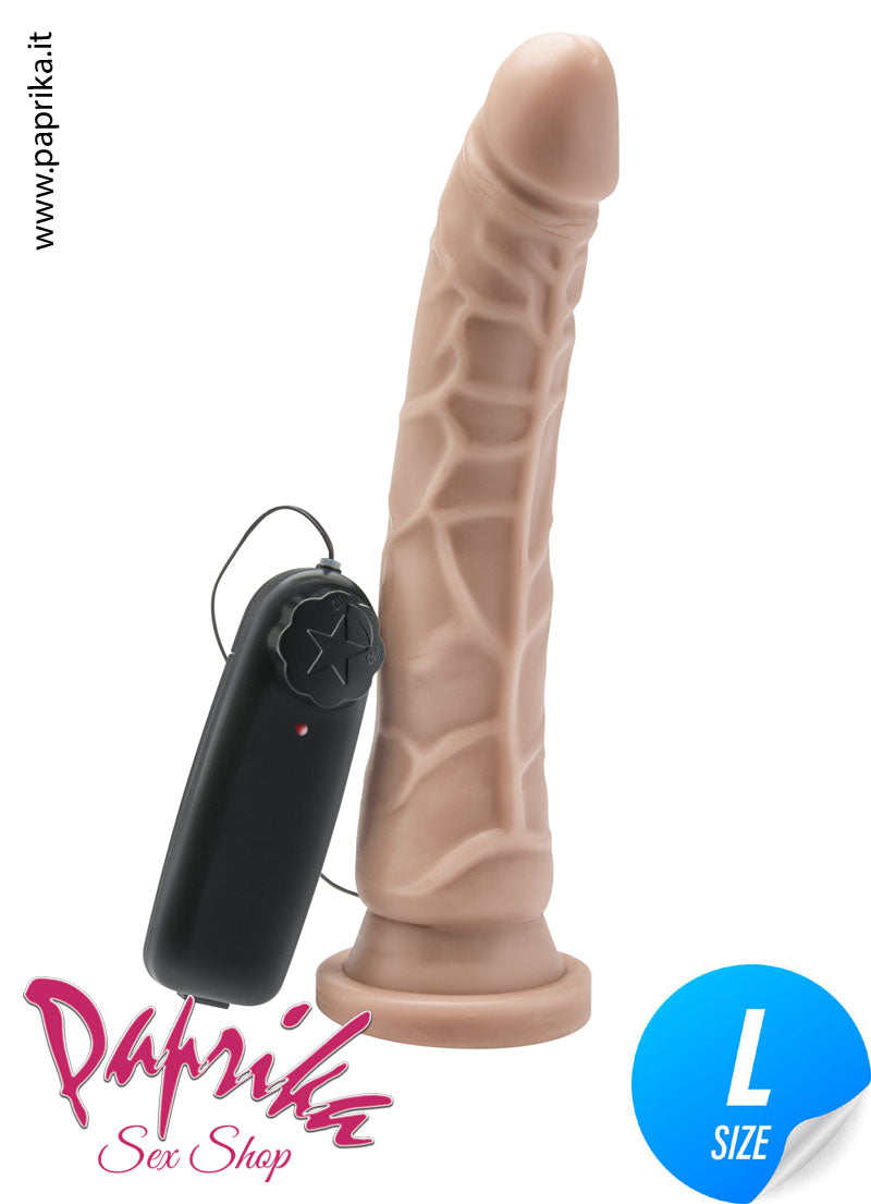 Vibratore Anatomico Unisex Pvc 18 cm Ø 40 Venature Ventosa Pile Vibratore Anatomico Unisex Pvc 18 cm Ø 40 Venature Ventosa Pile