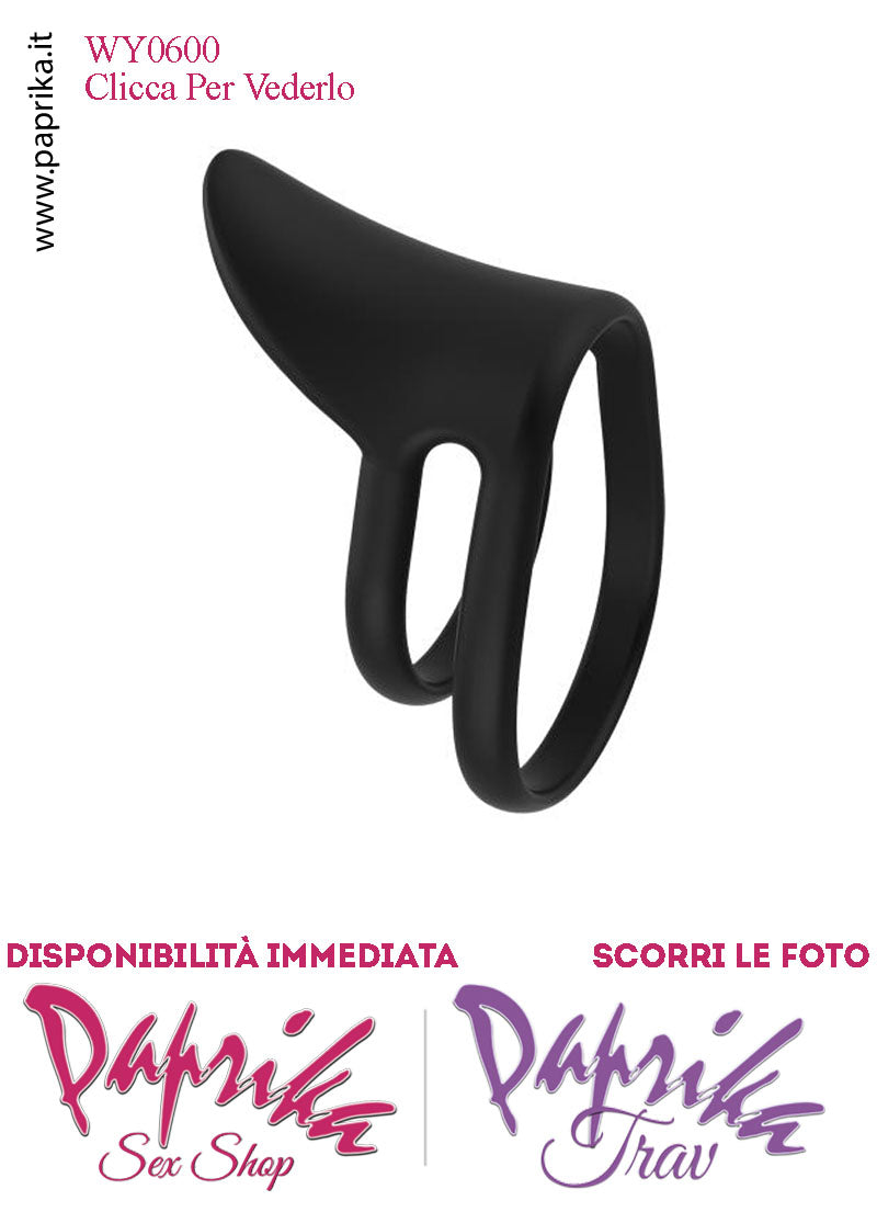 Anello Fallico Silicone Doppio Ritardante e Mantenimento Erezione Punta Superiore