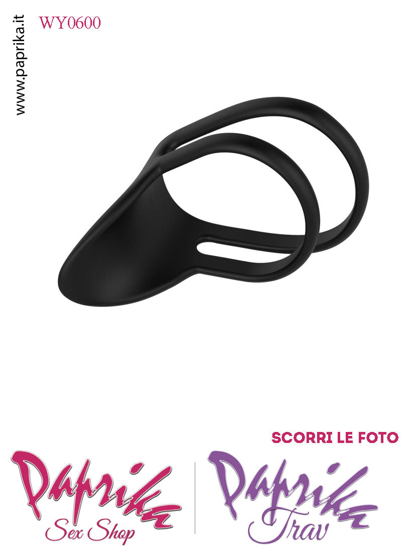 Anello Fallico Silicone Doppio Ritardante e Mantenimento Erezione Punta Superiore