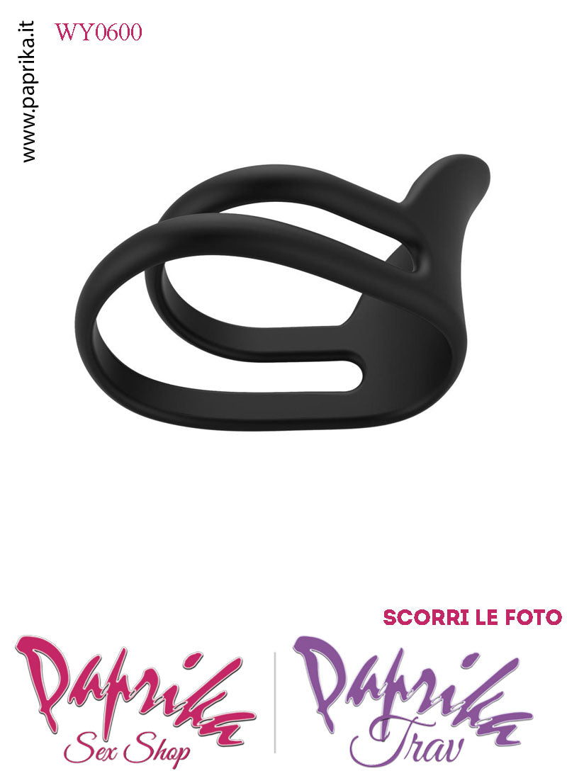 Anello Fallico Silicone Doppio Ritardante e Mantenimento Erezione Punta Superiore