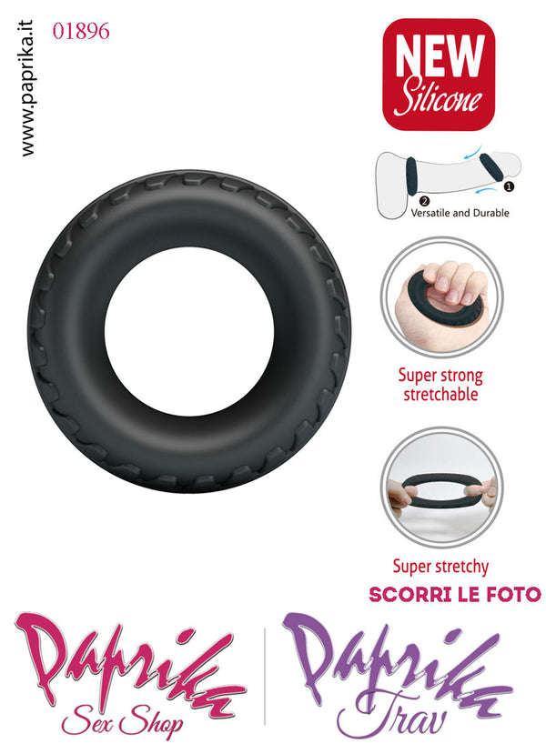 Anello Fallico Elasticizzato Lavorato Ritardante Mantenimento Erezione Silicone