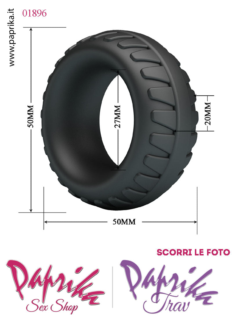Anello Fallico Elasticizzato Lavorato Ritardante Mantenimento Erezione Silicone