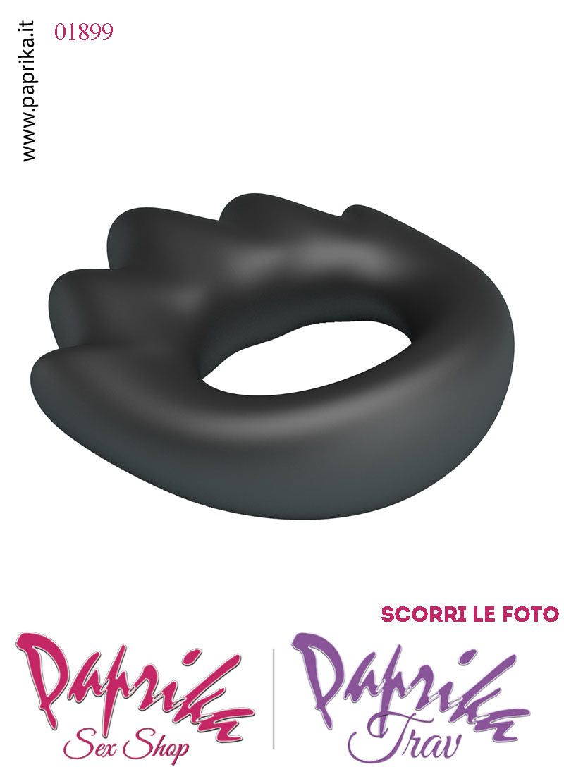 Anello Fallico Elasticizzato Punte Superiori Ritardante Mantenimento Erezione Silicone