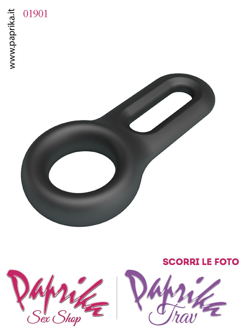 Anello Fallico Elasticizzato Doppio Ritardante e Mantenimento Erezione Silicone