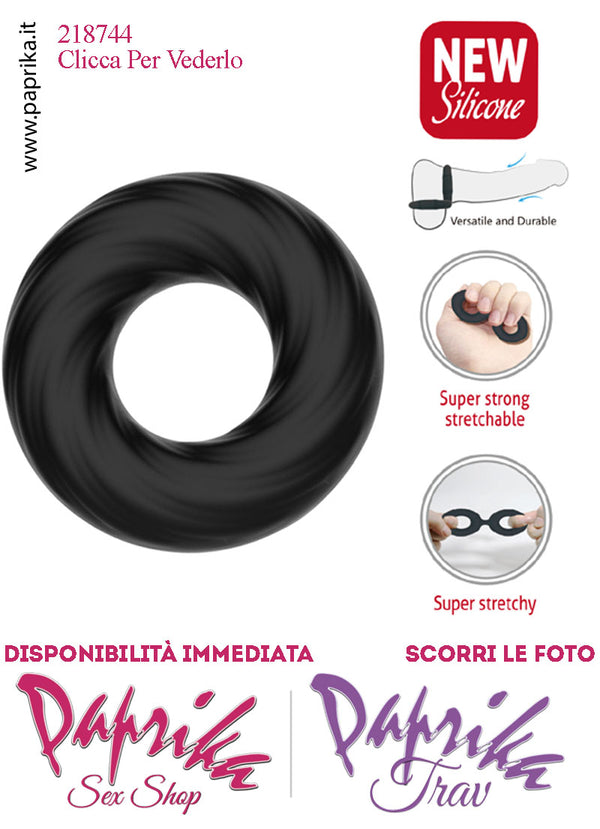 Anello Fallico Elasticizzato Lavorato Ritardante Mantenimento Erezione Silicone