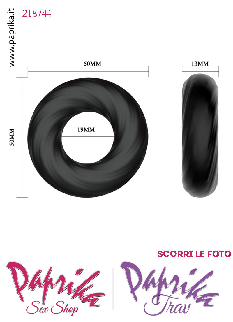 Anello Fallico Elasticizzato Lavorato Ritardante Mantenimento Erezione Silicone