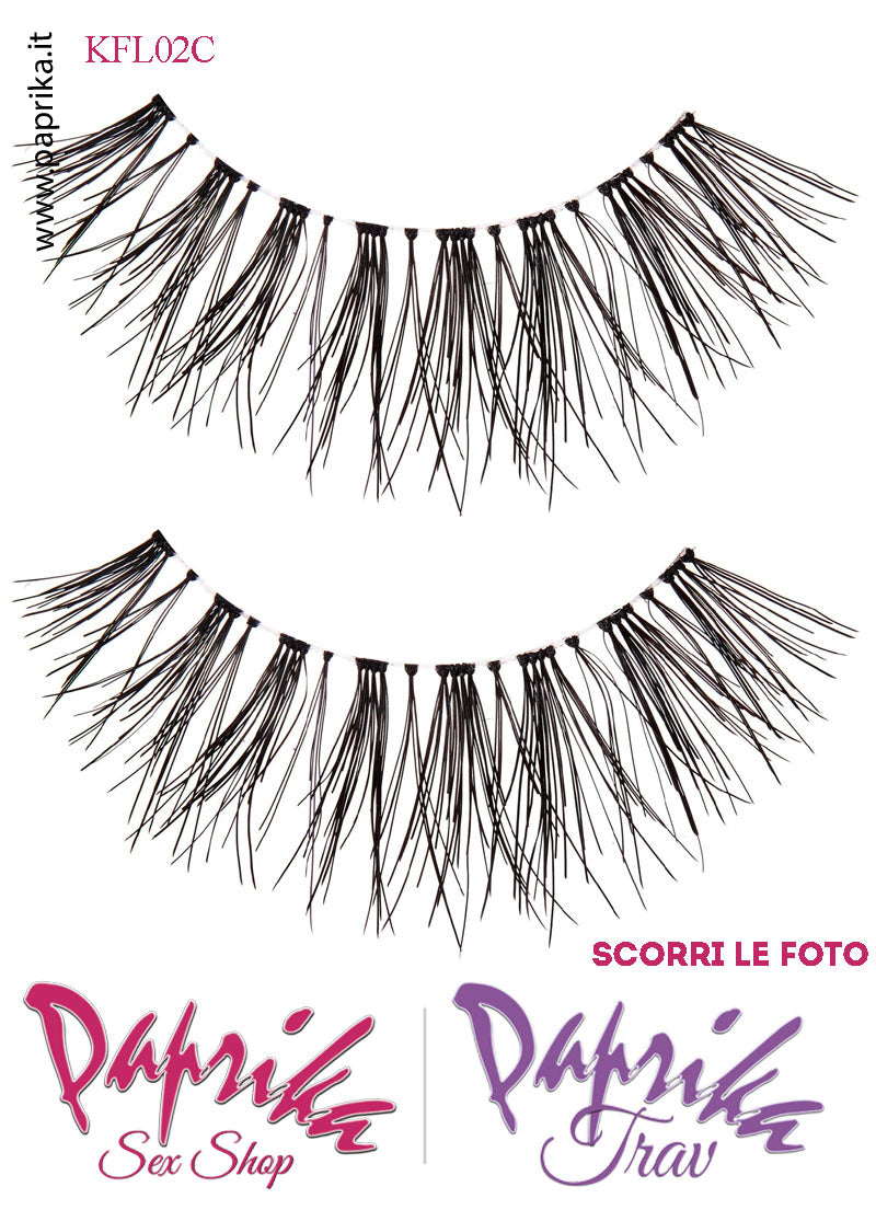 Ciglia Finte Coppia Colla Inclusa Finissime Folte Flirty 14 mm