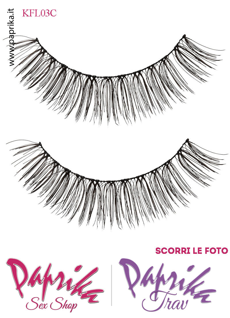Ciglia Finte Coppia Colla Inclusa Finissime Scalate Iconic 14 mm