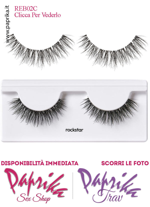 Ciglia Finte Coppia Colla Inclusa Folte Finissime Intense Rockstar 12 mm