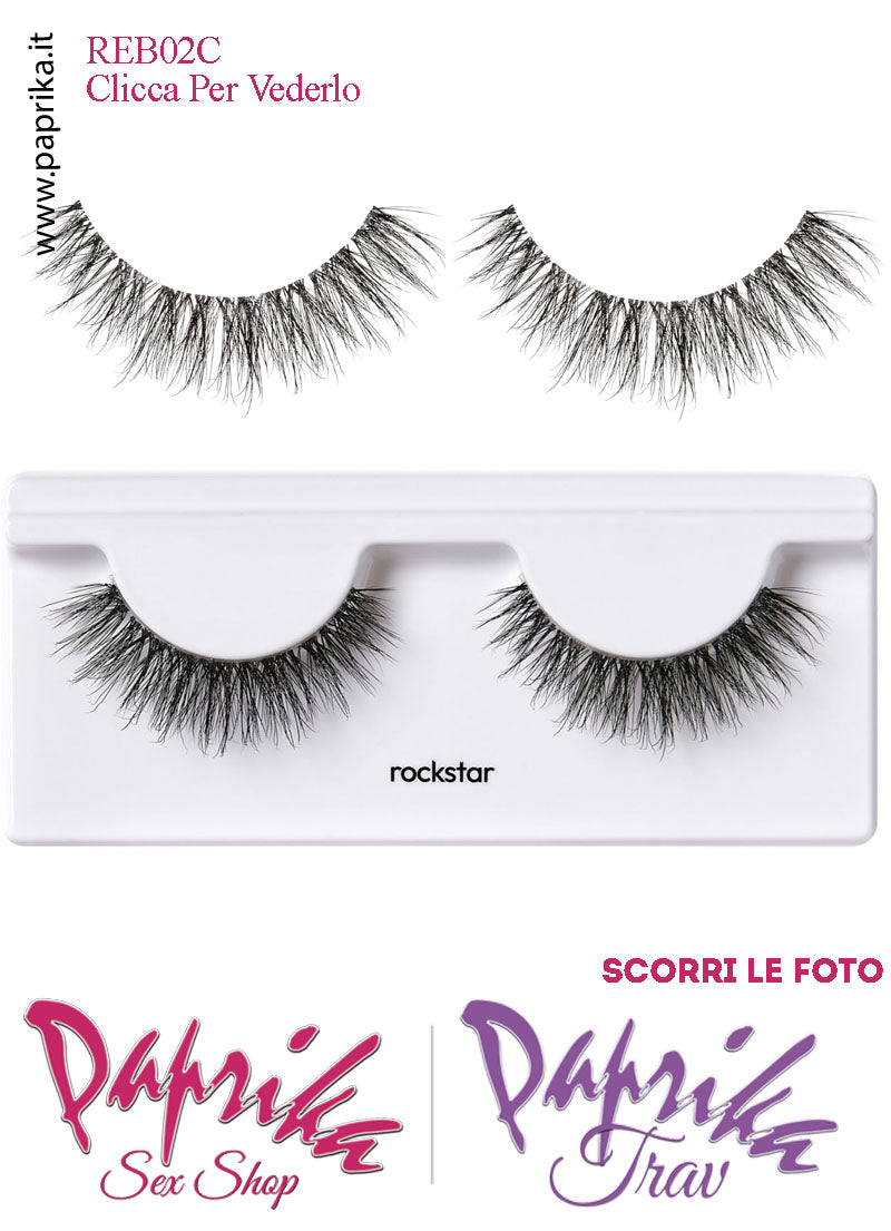 Ciglia Finte Coppia Colla Inclusa Folte Finissime Intense Rockstar 12 mm