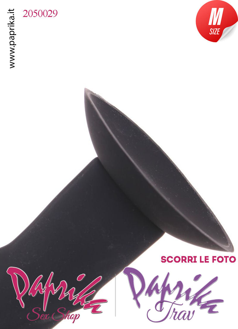 Fallo Dildo Unisex Medium Silicone Nero Venature Non Vibrante 14 cm Ø 35 Ventosa