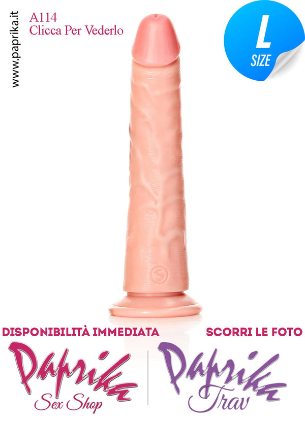 Dildo Ventosa Unisex Large Pvc Venature 18 cm Ø 30/39 Non Vibrante