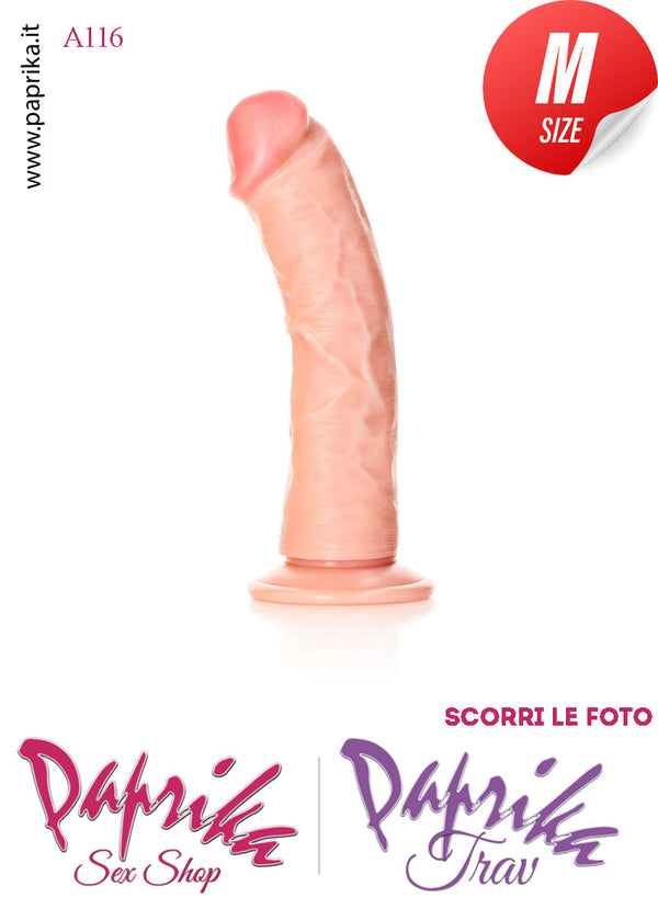Dildo Ventosa Unisex Medium Pvc Venature 15 cm Ø 35 Non Vibrante