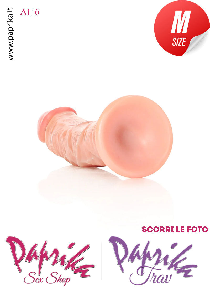 Dildo Ventosa Unisex Medium Pvc Venature 15 cm Ø 35 Non Vibrante