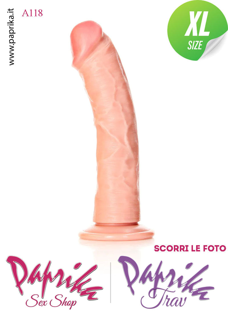 Dildo Ventosa Unisex Extra Large Pvc venature 22 cm Ø 46 Non Vibrante
