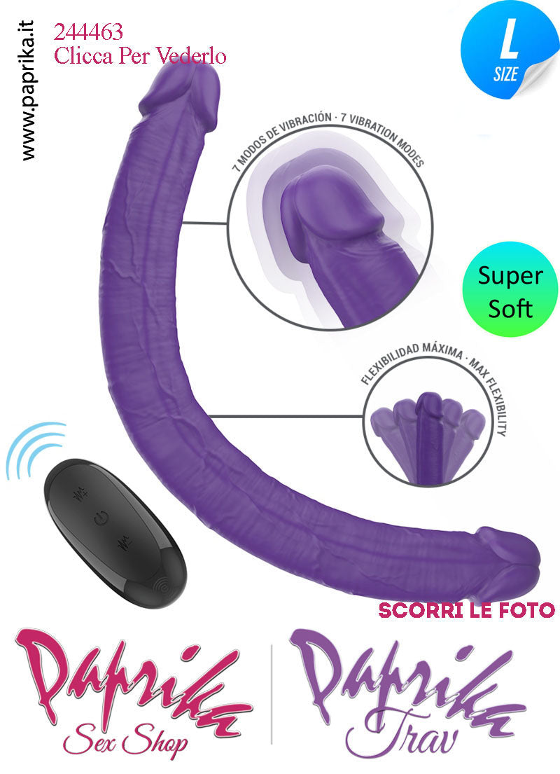 Fallo Doppio 2 Estremità 2 Partner Vibrante Telecomando 40 cm Ø 37 Silicone