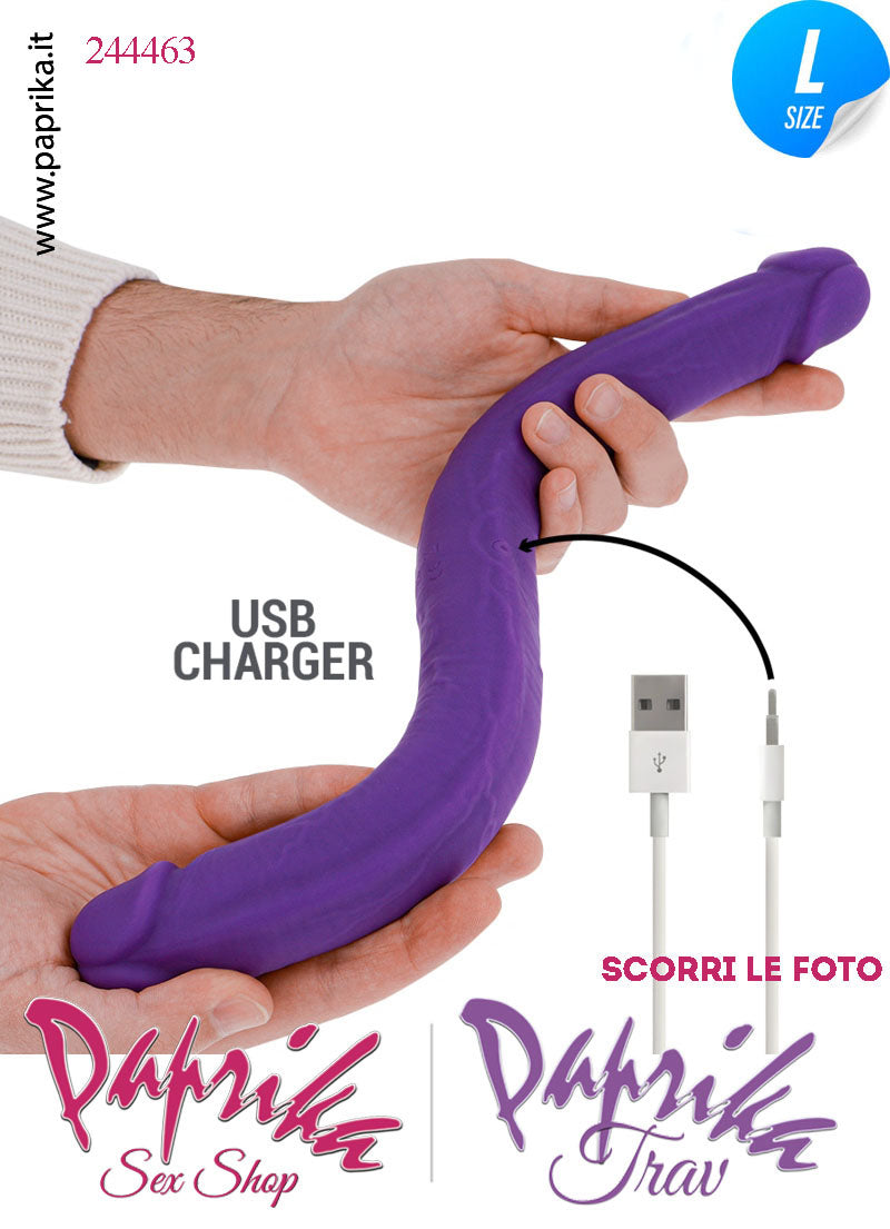 Fallo Doppio 2 Estremità 2 Partner Vibrante Telecomando 40 cm Ø 37 Silicone
