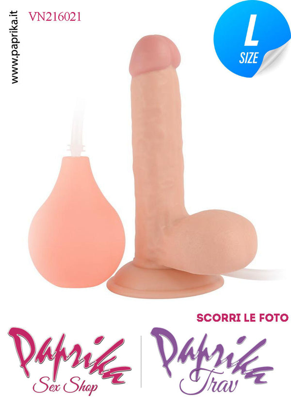 Fallo Testicoli Pvc Non Vibrante Eiaculazione Squirting 18 cm Ø 40 Unisex Ventosa