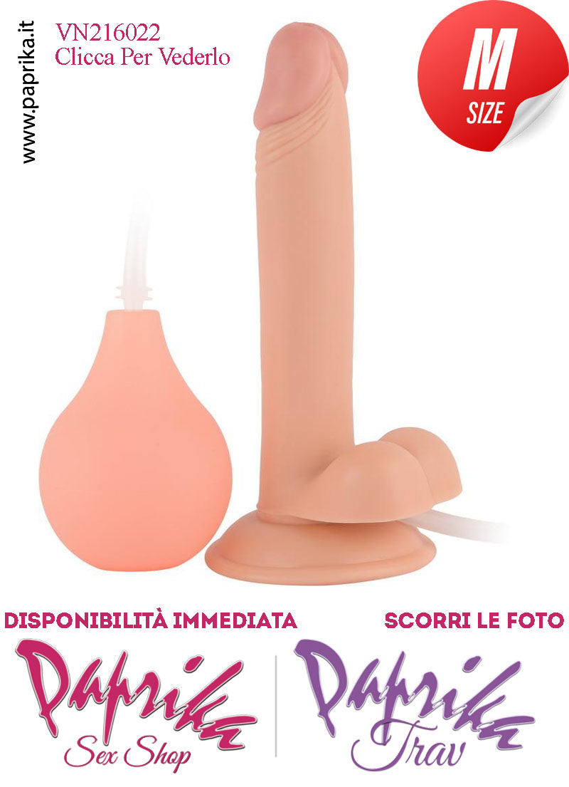 Fallo Testicoli Pvc Non Vibrante Eiaculazione Squirting 19 cm Ø 35 Unisex Ventosa