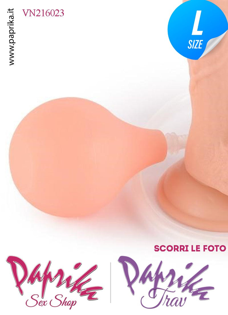 Fallo Testicoli Pvc Non Vibrante Eiaculazione Squirting 20 cm Ø 40 Unisex Ventosa
