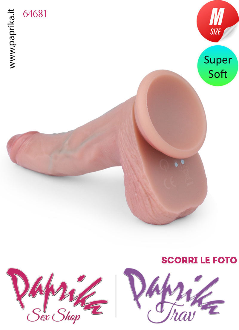 Fallo Vibrante Riscaldabile Silicone Super Soft Telecomando 15/19 cm Ø 35 Ventosa