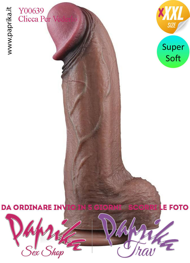 Fallo Unisex Venature Testicoli XXXXL Non Vibrante 27/31 cm Ø 75 Ventosa