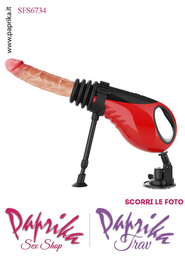 Fucking Sex Machine Telecomandata Macchina Del Sesso 3 Dildo 2 Ventose