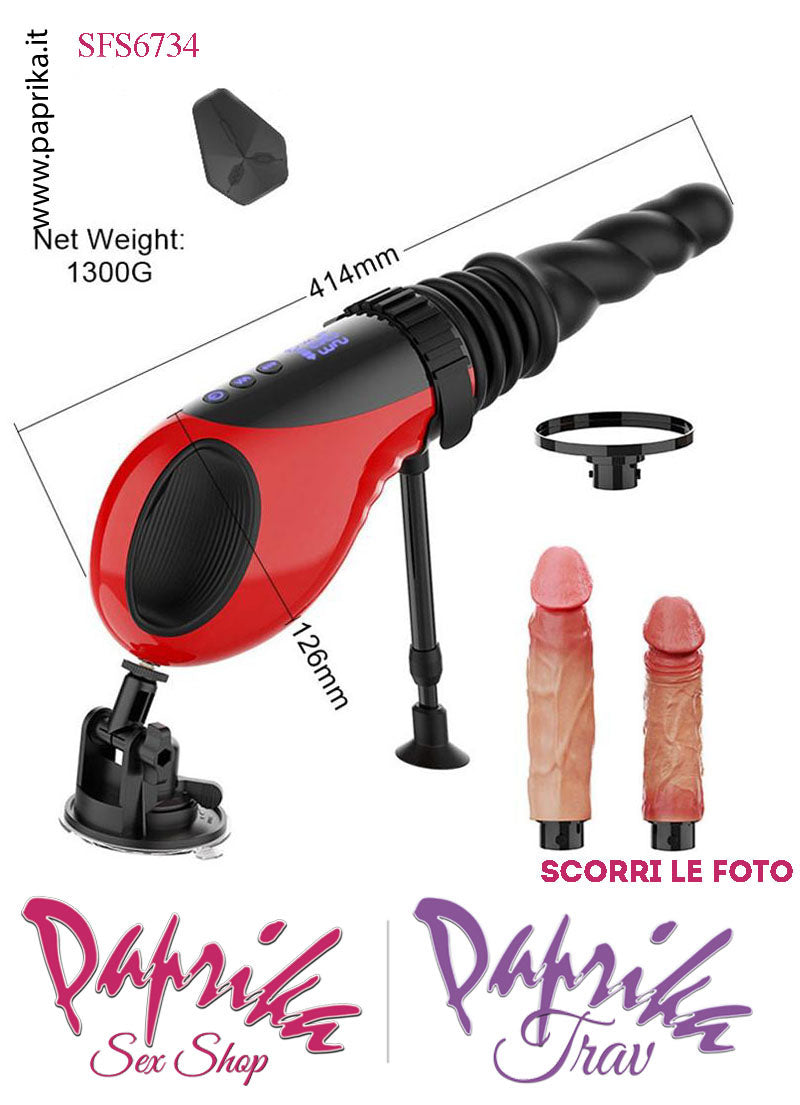 Fucking Sex Machine Telecomandata Macchina Del Sesso 3 Dildo 2 Ventose