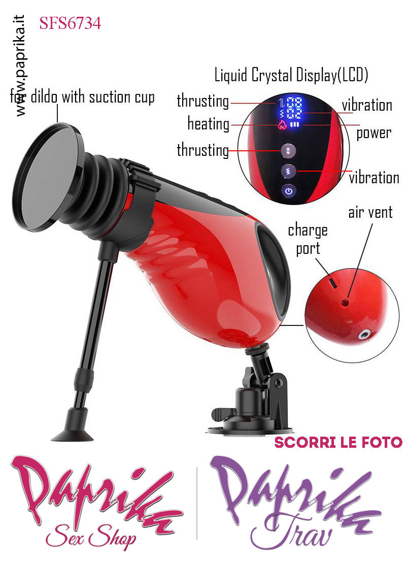 Fucking Sex Machine Telecomandata Macchina Del Sesso 3 Dildo 2 Ventose