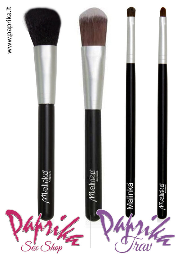 Kit Pennelli Make-Up Copribarba Cipria Fondotinta Labbra