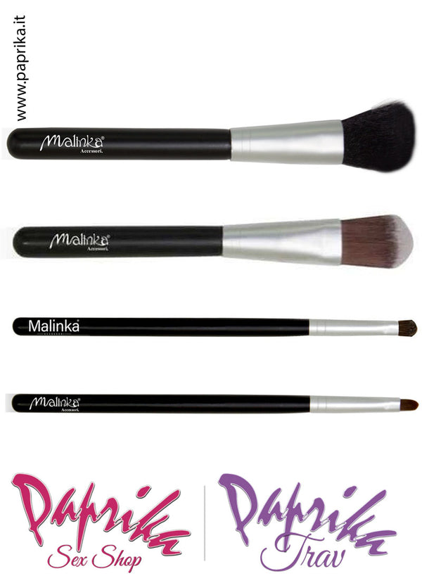 Kit Pennelli Make-Up Copribarba Cipria Fondotinta Labbra