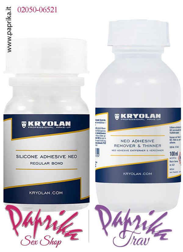 Kit Adesivo & Remover Seni Silicone Kryolan Barattolo 50 e 100 ml
